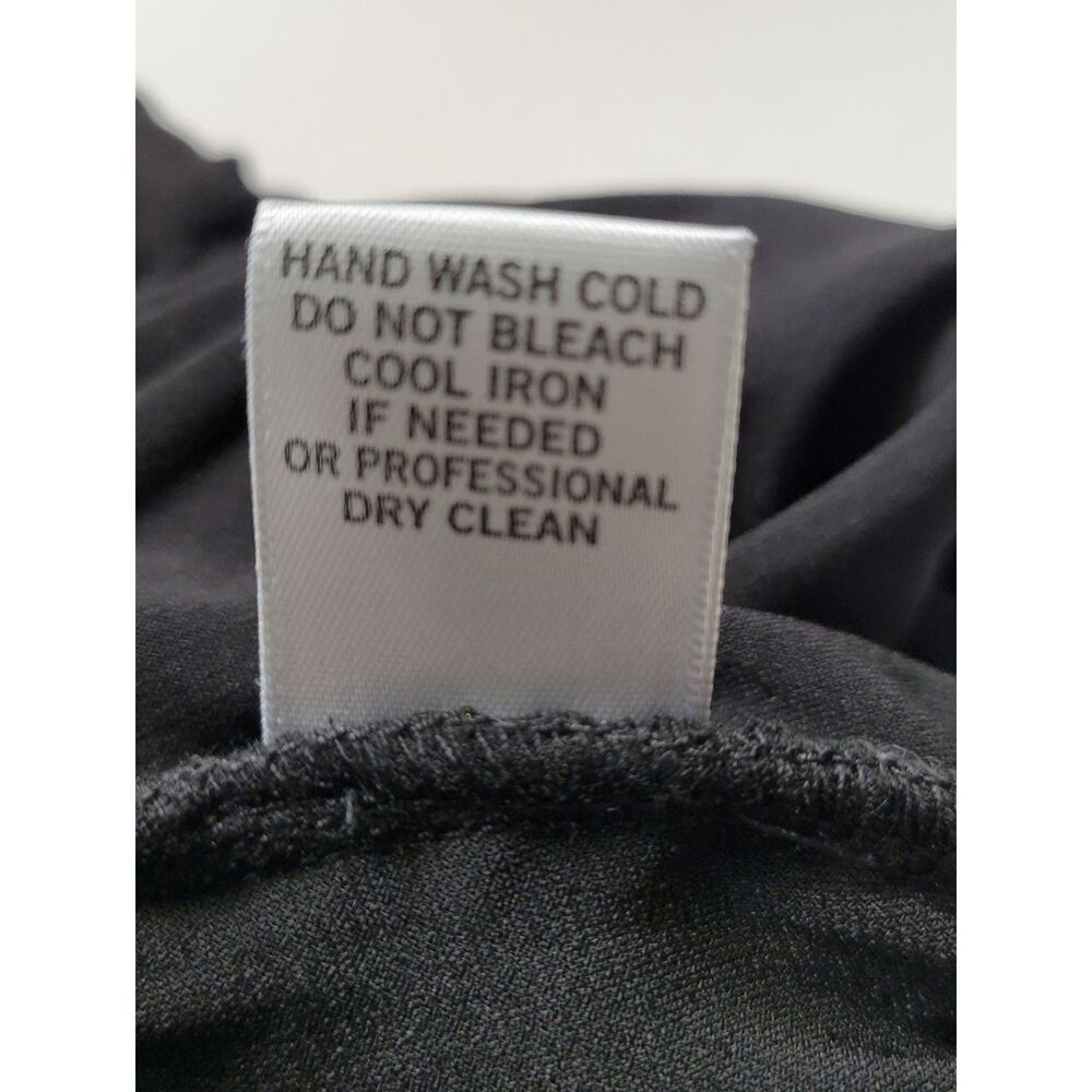 Cache Y2K Black Draped Chain Detail Cowl Neck Ruched Tank Top - Picture 8 of 9